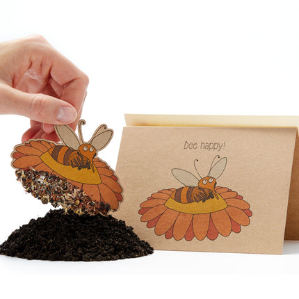 Grußkarte "Bee happy"