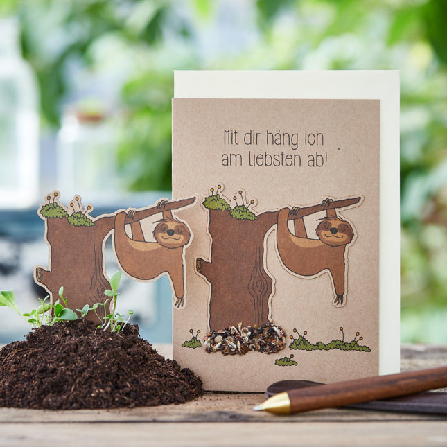 Grußkarte "Faultier"