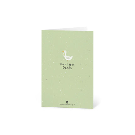 Grußkarte - Gans lieben Dank