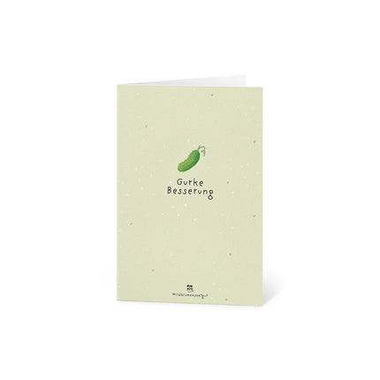 Grußkarte - Gurke Besserung