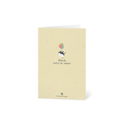 Grußkarte - Hoch sollst du leben!