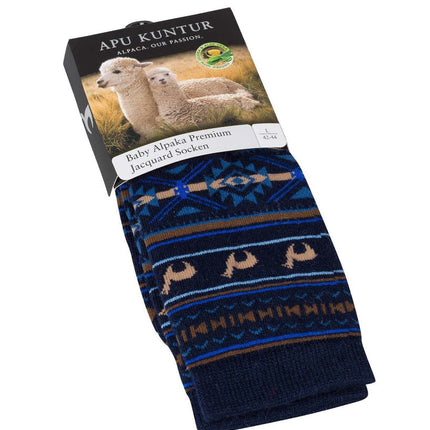 Apu Kuntur - Alpaka Jacquard Socken - Alpaka-Mix