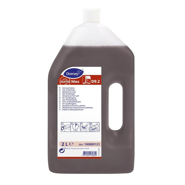 Suma Max D9.2, Ofen- und Grillreiniger, kennzeichnungsfrei | Flasche (2 l)