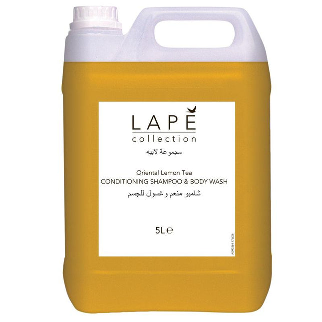 LAPĒ Collection Oriental Lemon Tea Shampoo & Body Wash, Duschgel & Shampoo mit orientalischem Duft | Kanister (5 l)