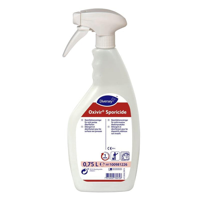 Oxivir Sporicide, Desinfektionsreiniger mit AHP, anwendungsfertig, mit Schaumsprayer | Flasche (750 ml)