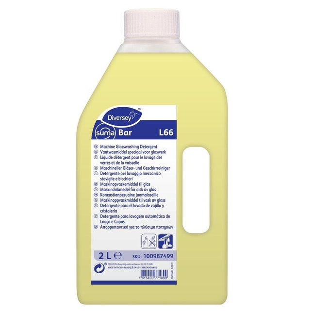 Suma Bar L66, Spezial-Geschirrreiniger für Gläser | Flasche (2 l)