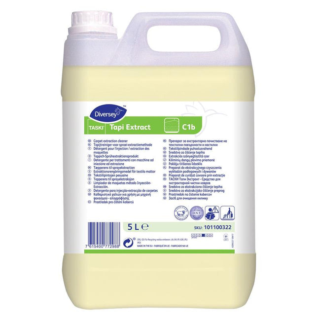 TASKI Tapi Extract, Teppich-Sprühextraktionsreiniger, Wollsiegel geprüft, O.N.T. Technologie | Kanister (5 l)