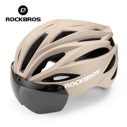 ROCKBROS Fahrradhelm Magnetischer Abnehmbarer MTB Helm mit Visier