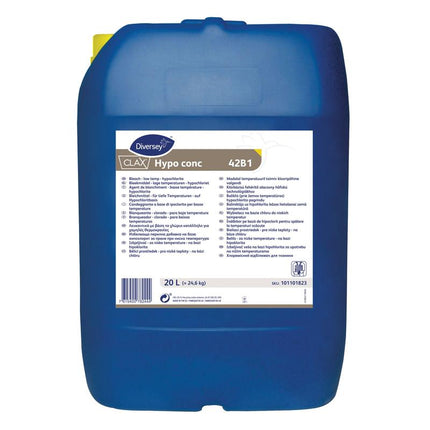 Clax Hypo conc 42B1, Flüssiges Bleichmittel auf Natrium Hypochloritbasis | Kanister (20 l)