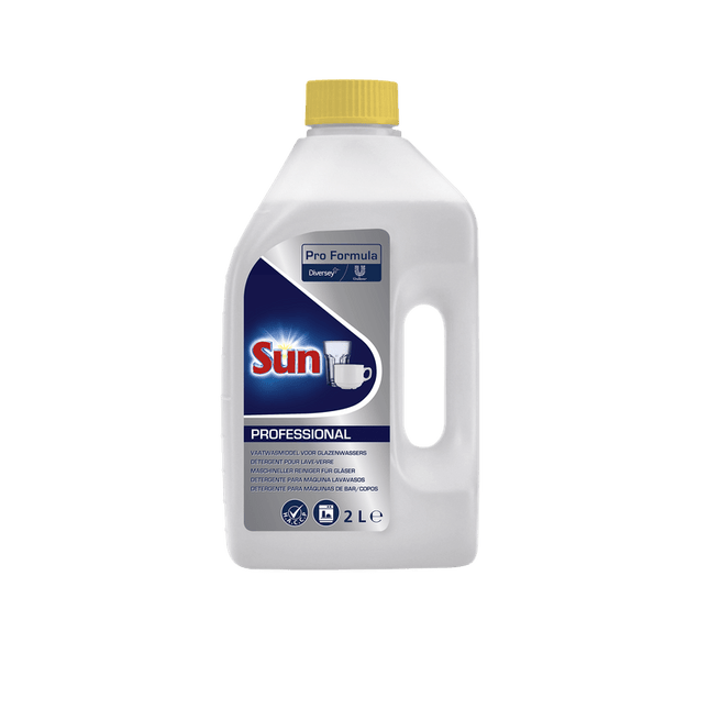 SUN Professional maschineller Reiniger für Gläser, für Gläser- und Thekenspülmaschinen | Flasche (2 l)