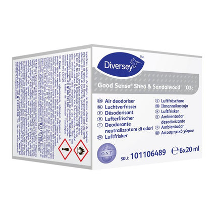 Good Sense Shea & Sandalwood, Duftpatrone für das Good Sense Lufterfrischersystem | Packung (6 Stück)