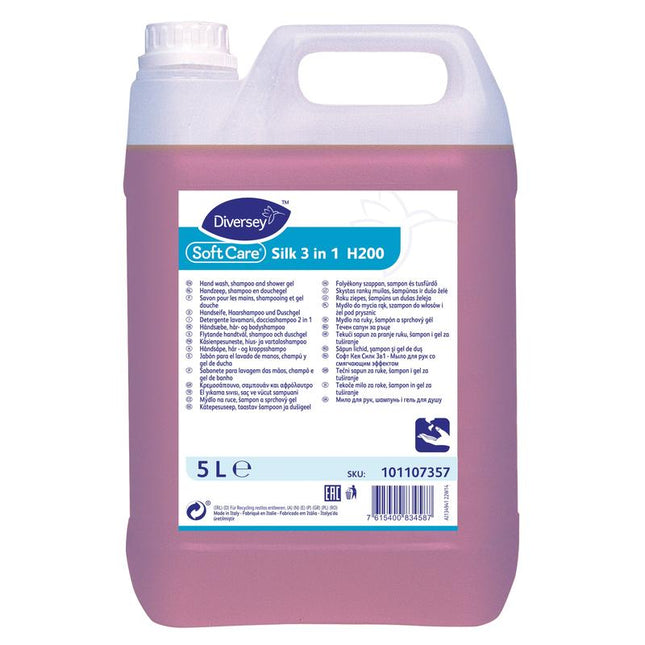 Soft Care Silk 3in1, Milde Seifenlotion für Hände, Körper und Haare | Kanister (5 l)