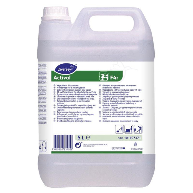 Diversey Actival, Alkalischer Fettlöser für tierische, pflanzliche Öle und Fette, speziell im Küchenbereich | Kanister (5 l)