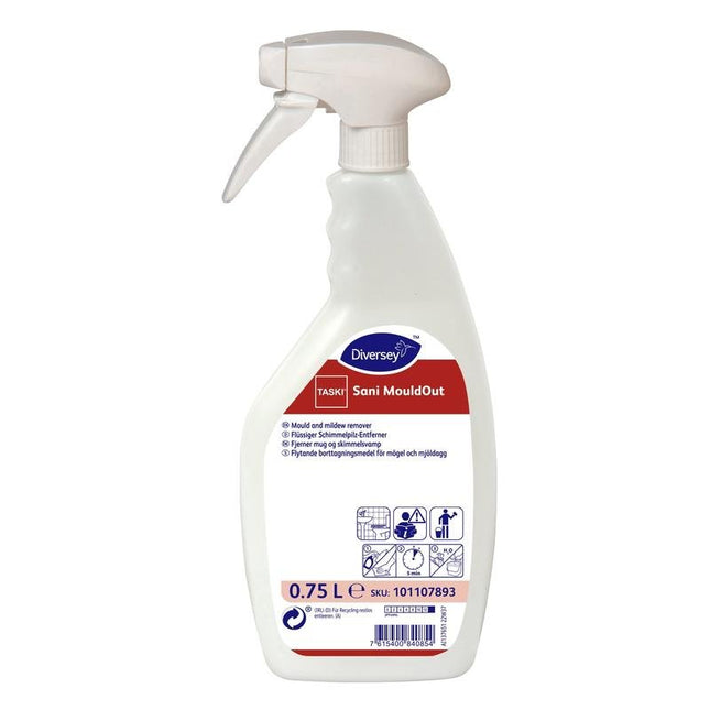 TASKI Sani MouldOut, Schimmelpilz-Entferner auf Basis Chlor | Flasche (750 ml)