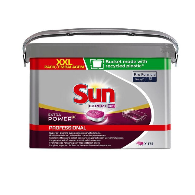 SUN Professional All- in-1 Extra Power Tabs, Premium All in One Tabs für die Spülmaschine | Packung (175 Stück)