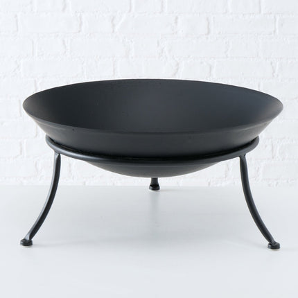 Feuerschale Ø 47 cm Feuerkorb Eisen Metall schwarz Schale Feuer Feuerstelle