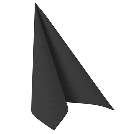 PAPSTAR 50 Servietten "ROYAL Collection" 1/4-Falz 40 x 40 cm schwarz