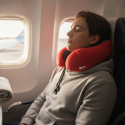 Nackenkissen U-förmig ergonomisch Nackenstütze Reise Rot LISSIDOLL
