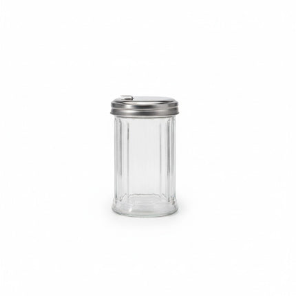 Gewürzstreuer Glas mit Metalldeckel, 100-300ml, transparent, Zuckerstreuer und Ölspender