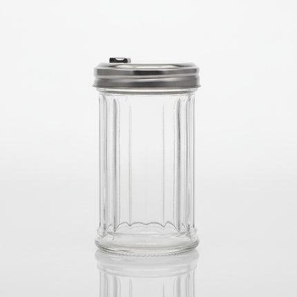 Gewürzstreuer Glas mit Metalldeckel, 100-300ml, transparent, Zuckerstreuer und Ölspender