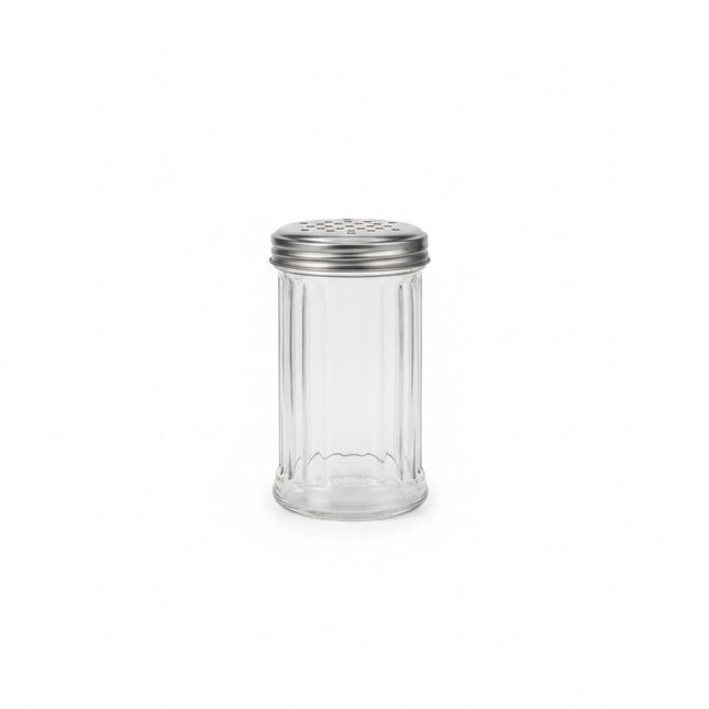 Gewürzstreuer Glas 100-300ml, Zuckerstreuer mit Metalldeckel, transparent, innoya