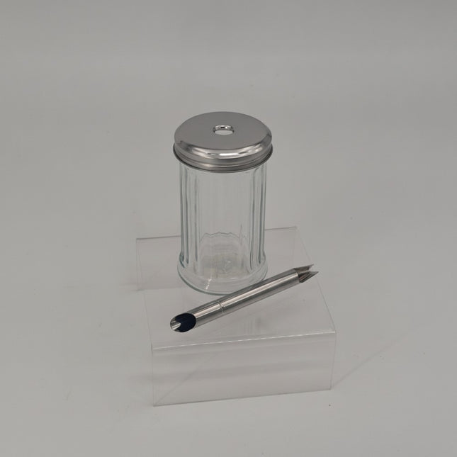 Zuckerstreuer Glas 100-300 ml mit Metalldeckel, für Zucker, Gewürze und Öl