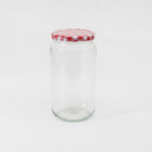Vorratsglas mit Schraubdeckel 0,77 Liter, Glas, Deckel rot-weiß kariert