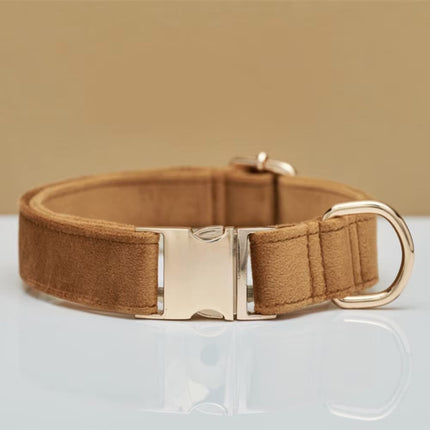 Personalisiertes Samt Hundehalsband "Emilia" mit Gravur – Verstellbar & Elegant