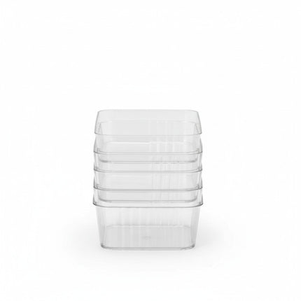 Vorratsdosen-Set, 6-teilig, quadratisch, Kunststoff, stapelbar, Akkaya
