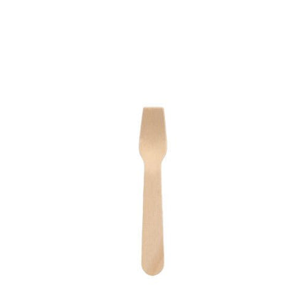 PAPSTAR Eislöffel aus Holz "pure" 9,4 cm, umweltfreundlich | Papptray (100 Stück)