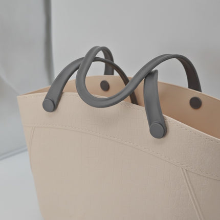 Einkaufskorb Kunststoff, Orange, Kroko-Optik, mit stabilen Griffen, Modell M1