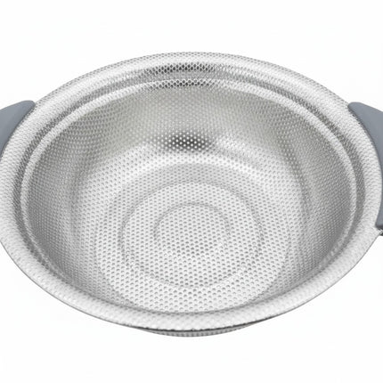 Abflusssieb Edelstahl mit Griffen, Silber, Spülbeckensieb für die Küche