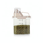 Vorratsdose 2,5 Liter luftdicht mit Messbecher, PET/Silikon, transparent-hellbraun
