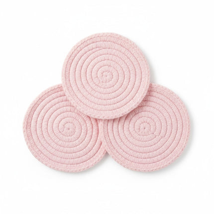 Untersetzer Set 3-teilig, Textil, Rosa, Made in Germany