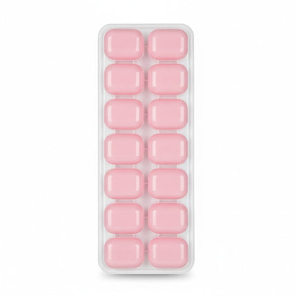 Eiswürfelform 16 Fächer, Kunststoff, Rosa, Eiswürfelbehälter für die Küche