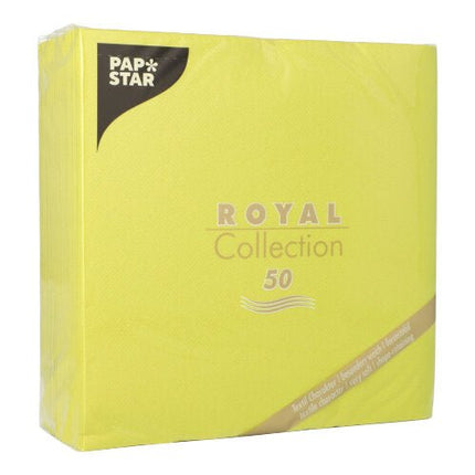 PAPSTAR 50 Servietten "ROYAL Collection" 1/4-Falz 40 x 40 cm grün