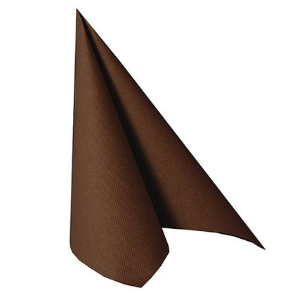 PAPSTAR 50 Servietten "ROYAL Collection" 1/4-Falz 40 x 40 cm braun