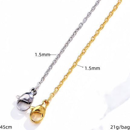 10er - Set Klassische Edelstahl - Halsketten – Vergoldet & Versilbert (Schmuck) kaufen bei Linkreich – Jetzt entdecken!