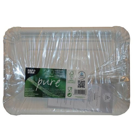 PAPSTAR 250 Teller, Pappe "pure" eckig weiss