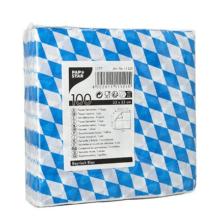 PAPSTAR 100 Servietten, 1-lagig 1/4-Falz 33 cm x 33 cm
