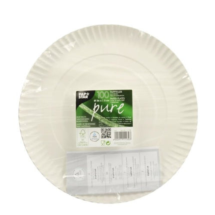 PAPSTAR 100 Teller, Pappe "pure" rund