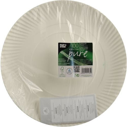 PAPSTAR 100 Teller, Pappe "pure" rund