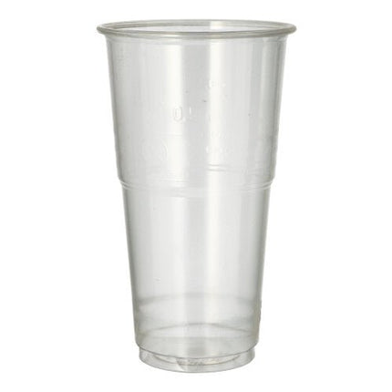 PAPSTAR Kaltgetränkebecher PLA "pure" glasklar mit Schaumrand, 0,5 l | Folie (60 Stück)