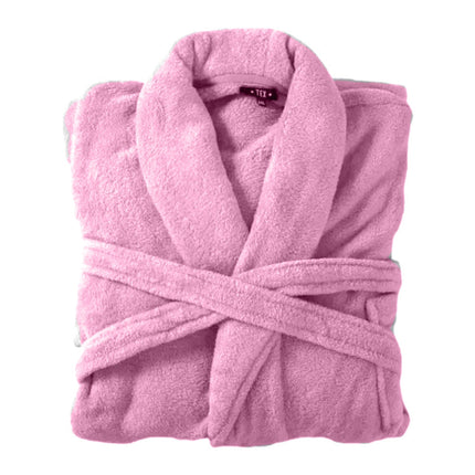 Bademantel flauschig » Saunamantel in Teddy-Plüsch Qualität » leichter/dünner Morgenmantel 100 cm lang » unisex