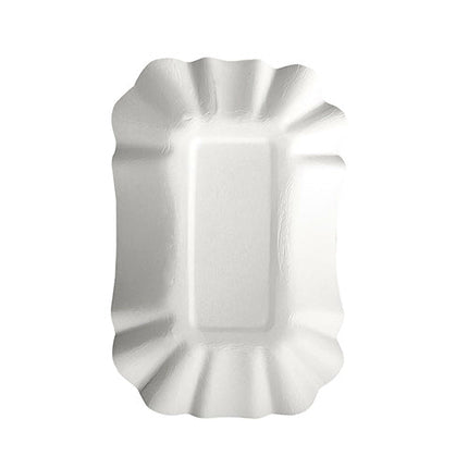PAPSTAR 100 Schalen, Pappe "pure" eckig weiss