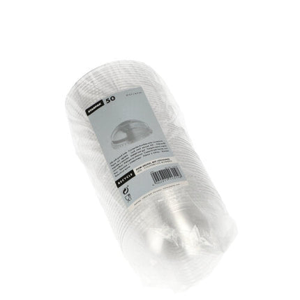 Starpak 50 Dom-Deckel "Hurricane", PET rund glasklar ohne Lochung Ø 9,5 cm - 4,5 cm