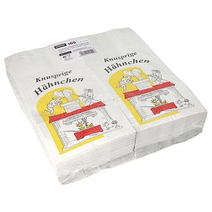 Starpak 100 Hähnchenbeutel, Papier mit Alu-Einlage