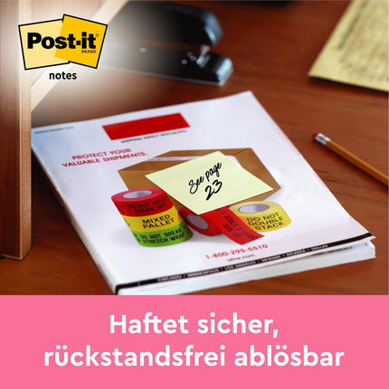 Post-it® Notes, Gelb, 38 mm x 51 mm, 100 Blatt/Block, 12 Blöcke/Packung, Kartonverpackung, 100% PEFC, SGSCH-PEFC-COC-110078 | Packung (1 Stück)
