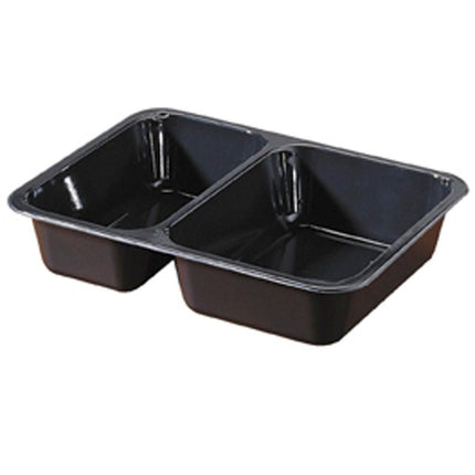 CPET-Schale 225x175x43 mm, Schwarz - Ideal für Lebensmittel | Packung (300 Stück)