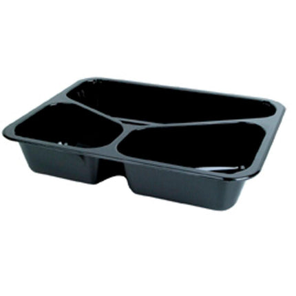 CPET-Schale 225x175 mm, Schwarz - Ideal für Takeaway und Catering | Packung (300 Stück)